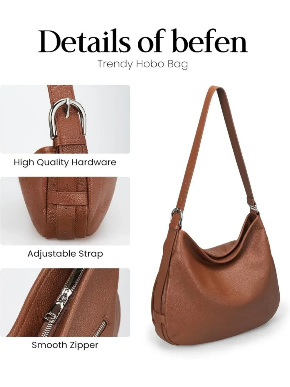 Vintage Genuine Leather Satchel Tote Bag for Women, Large Handbag & Crossbody